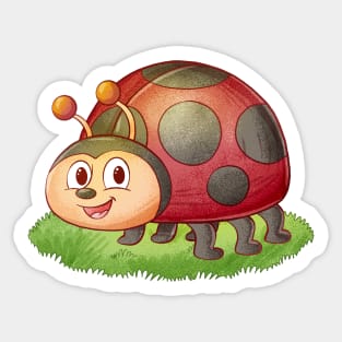 LadyBug Hand Drawn Sticker